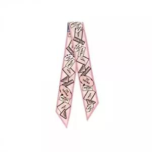 [프라다]26SS 로고 실크 트윌 스키니 스카프 핑크 1FF008 2DGY F0DLD