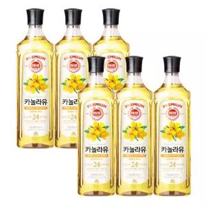 사조 해표 카놀라유 900ml x 6개