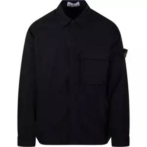 [롯데백화점]스톤아일랜드 (당일) 26SS 스톤 아일랜드 와펜 패치 블랙 오버 셔츠 자켓 L1S15 1200032 S0003