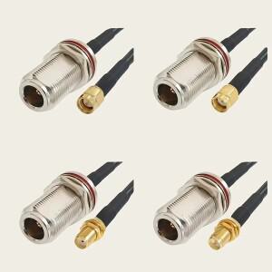 RG58 케이블 N 암 벌크헤드 - RP SMA 수 플러그/암 잭 어댑터 WiFi 안테나 50Ohm RF 동축 피그테일 점퍼