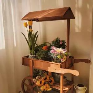 꽃마차 꽃수레 야외 정리대 받침대 화분대 인테리어