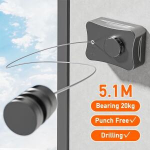 옷을 건조하기위한 개폐식 빨랫줄 야외 실내 옷 걸이 라인 확장 가능 와이어 RV 천 로프