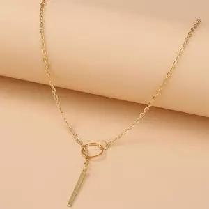 드롭 Y목걸이 긴 사슬 목걸이 볼 체인 Y형 레이어드 링 초커