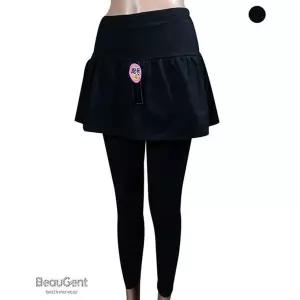 [하프클럽/]보들보들 촉감의 면 후라이스 기모 후레아 치마레깅스