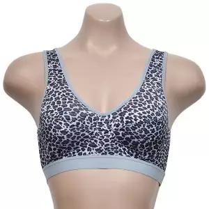 [하프클럽/]디 고급스러운 인견 원단 여성 레오파드 스포츠 브라