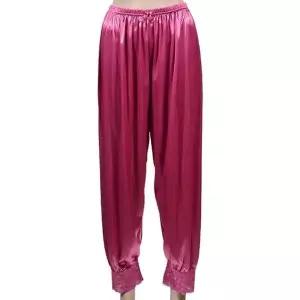 [하프클럽/]편안한 스판 밑단 레이스 시보리 여성 새틴 9부파자마