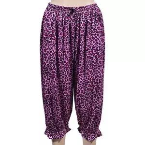 [하프클럽/]한 레오파드 프린팅 발목 고무밴딩 스프사 8부 파자마