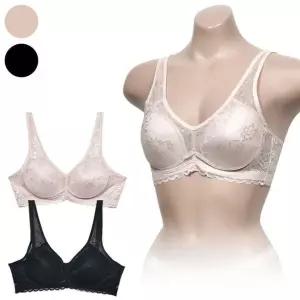 [하프클럽/](보엠) 화사한 누디 레이스 몰드 노와이어 A컵 브라