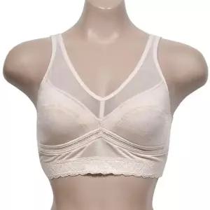 [하프클럽/]자가드 인견 여성 런닝형 노몰드 레이스 스포츠브라