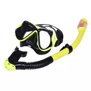 씨노엘 아로아 고급형 스노클링 세트 AM708 AS400 옐로우 프리미엄 스노쿨링 장비 풀세트 바다 수영