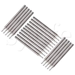 Lapidary 보석 다이아몬드 드릴 비트 주얼리용 솔리드 0.8mm 실버 20 개