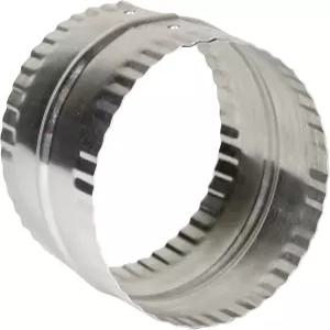 디플렉토 4인치 덕트 커넥터 비드 및 크림프가 있는 알루미늄 실버 길이 3인치(DAC4C)