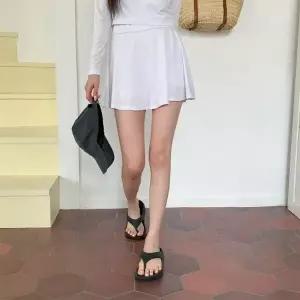 여자 히든밴딩 플레러 래쉬 치마바지