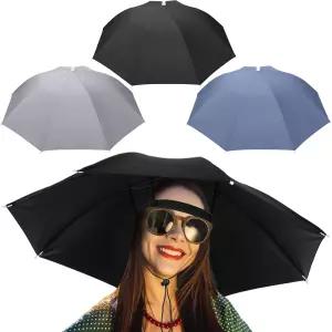 불유 3개 낚시 우산 모자 조절 가능한 핸즈프리 접이식 헤드 캡 여성 여름용 자외선 차단 방수 기능
