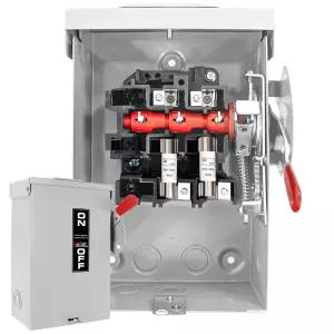 2P 30A 퓨즈형 안전 스위치 120V/240V 중장비 분리 NEMA 3R 등급 실외/실내 사용 가능