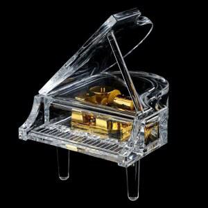 투명 피아노 오르골 미니 클래식 오너먼트 크리스마스 생일