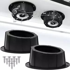 Dubbs 하드웨어 2PCS x 6.5 스피커 포드 UTV RV 자동차 보트 트렁크 트레일러 미리 드릴링된 구멍이 있는