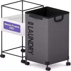 바퀴가 달린 카로이스 차세대 105L 마텔 프레임 세탁 바구니 탈착식 가방이 있는 헤비 듀티 톨 롤링