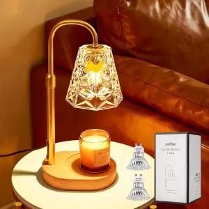 타이머가 달린 캔들 워머 램프 여성 엄마를 위한 생일 선물 집 난방 새 향이 나는 병을 왁스 멜트