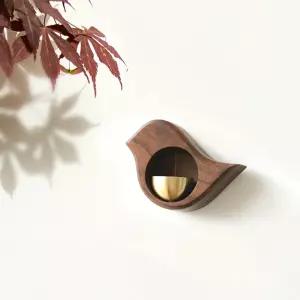 문 열림을 위한 가게 주인 벨 장식용 나무 걸이 창문 냉장고에 적합합니다 창의적인 선물 블랙 호두