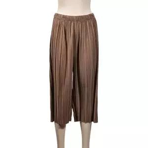 [하프클럽/]플리츠 주름 원단 여성 8부 주름 팬츠