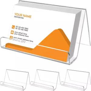 책상용 MaxGear 아크릴 명함 홀더 작업 공간용 여러 프리미엄 스탠드 전시 가정 및 사무실용 투명 플라스틱