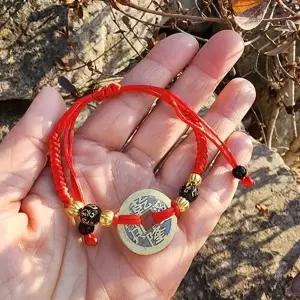 구리 엽전 길이조절 끈팔찌 카운터