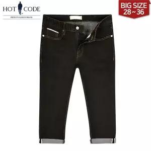 [하프클럽/핫코드]여름 남자 7부바지 청반바지 빅사이즈 스판 슬림일자 HC014-3 행사