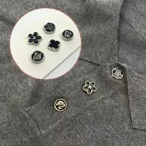 [하프클럽/]자석 매너 단추 브로치 블랙 믹스 5종 세트