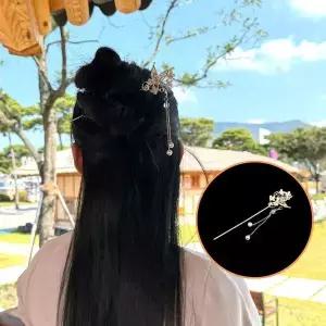 [하프클럽/]나비 진주꽃 한복비녀