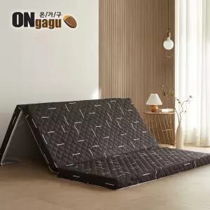 HM305 3단 접이식 매트리스 퀸Q 차콜 6cm 토퍼 침대