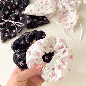 (쓰러담아) 리본 곱창밴드 고무줄 스크런치 머리끈 꽃핀 꽃고무줄