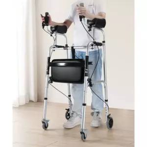 노인보행기 접이식 어르신 휴대용 걸음 실버카 보행기