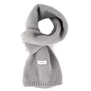 [하프클럽/]쁘띠 머플러 숏 미니 니트 목도리 그레이