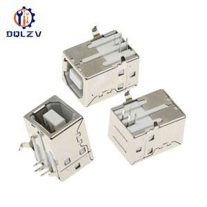 호환 B 유형 USB 잭 커넥터 프린터 포트 암 소켓 직각 PCB 커넥터 DB90