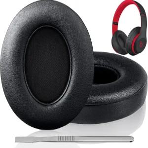 FFEYCH Beats Studio 3 2 (B0500/B0501) 2피스 소음 차단 편안한 메모리 폼 이어 쿠션(블랙)을 위한