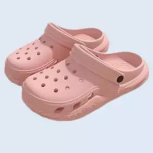 [하프클럽/]고효율 핑크 남여공용 반샌들 펀칭 슬리퍼 발편한 여