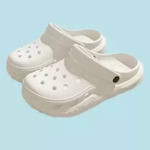 [하프클럽/]고효율 화이트 남여공용 반샌들 펀칭 슬리퍼 발편한