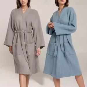 [하프클럽/]헬로썬셋 프리미엄 거즈 가운 잠옷샤워가운로브커버업