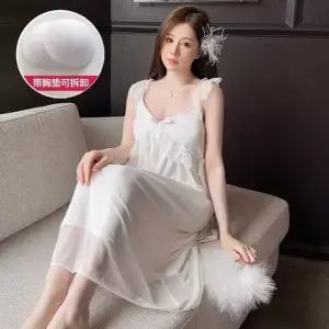 스커트 망사 여름 커플잠옷세트 핫팬츠 레이스 잠옷 끈 패드 나시 프렌치 프레시 파자마 ible2