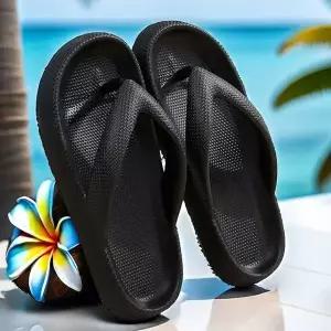 [하프클럽/]여성 2컬러 발편한 쿠셔닝 플리플랍 쪼리 여름슬리퍼