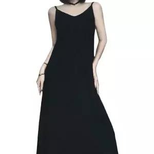 [하프클럽/]여름 플리츠 원피스 여성 가벼운 끈나시 롱원피스