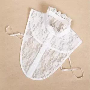 [하프클럽/]레이스 페이크카라 넥케이프 레이어드 이너카라