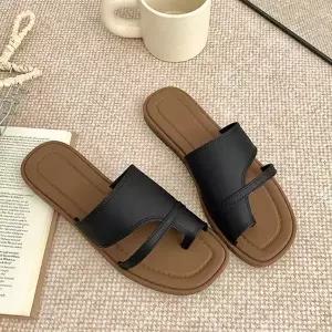 [하프클럽/]여성용 크로스 스트랩 슬리퍼 심플 크로스 슬라이드