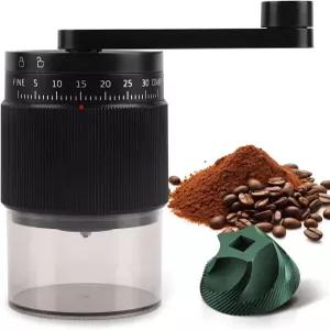 수동 커피 그라인더 95 세라믹 버 거칠고 미세하게 조절 가능 30g 원두 및 80ml 파우더 에스프레소용