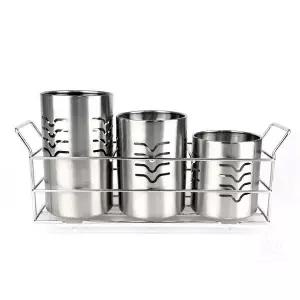 [알티피아]수저통 스텐 3P세트 붓통 빗통 다용도통 연필꽂이