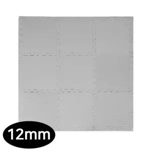 [콩심팥심]31x31cm 12mm 퍼즐 그레이 운동매트 홈트레이닝 9개