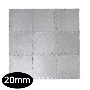 [콩심팥심]홈트레이닝 32x32cm 그레이 운동매트 9개 퍼즐 20mm