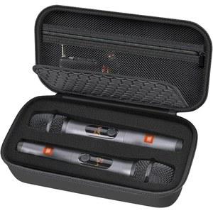 [미국배송] JBL 무선 투 마이크와 호환되는 마이크 케이스 / 파티박스용 수신기용 휴대용 듀얼 여행용 보관 가방 배터리 및 기타 액세서리 - 검은색(박스 전용)