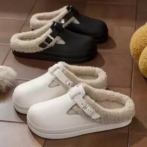 인기상품 벨트퍼뮬 털안감 방한슬리퍼 겨울 커플룩 퍼슈즈 [WFKUVWI_260414]